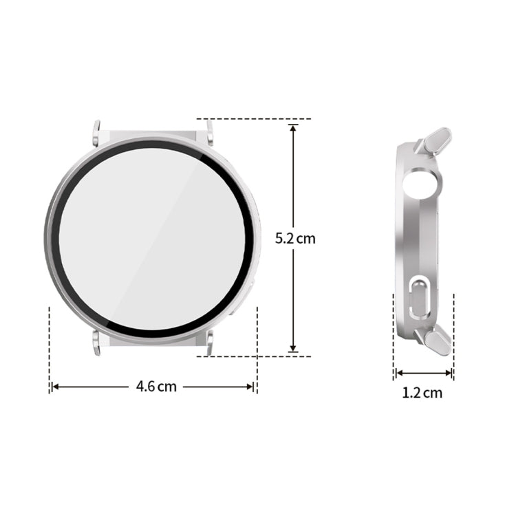 For Huawei Watch GT 5 Pro 42mm ENKAY Hat-Prince Tempered Glass Film Integrated PC Watch Case(Silver)