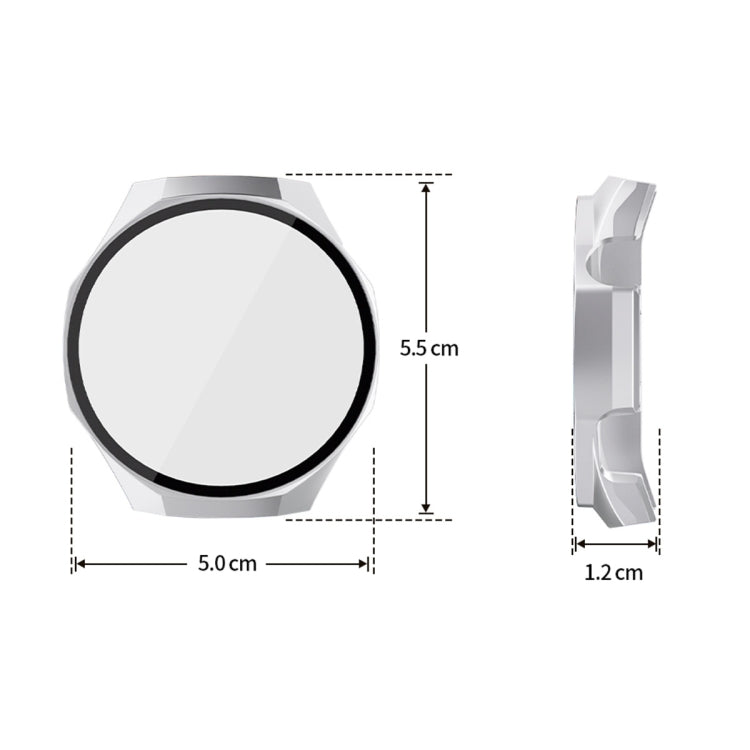 For Huawei Watch GT 5 Pro 46mm ENKAY Hat-Prince Tempered Glass Film Integrated PC Watch Case(White)