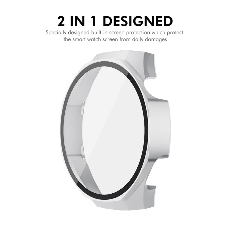 For Huawei Watch GT 5 Pro 46mm ENKAY Hat-Prince Tempered Glass Film Integrated PC Watch Case(White)