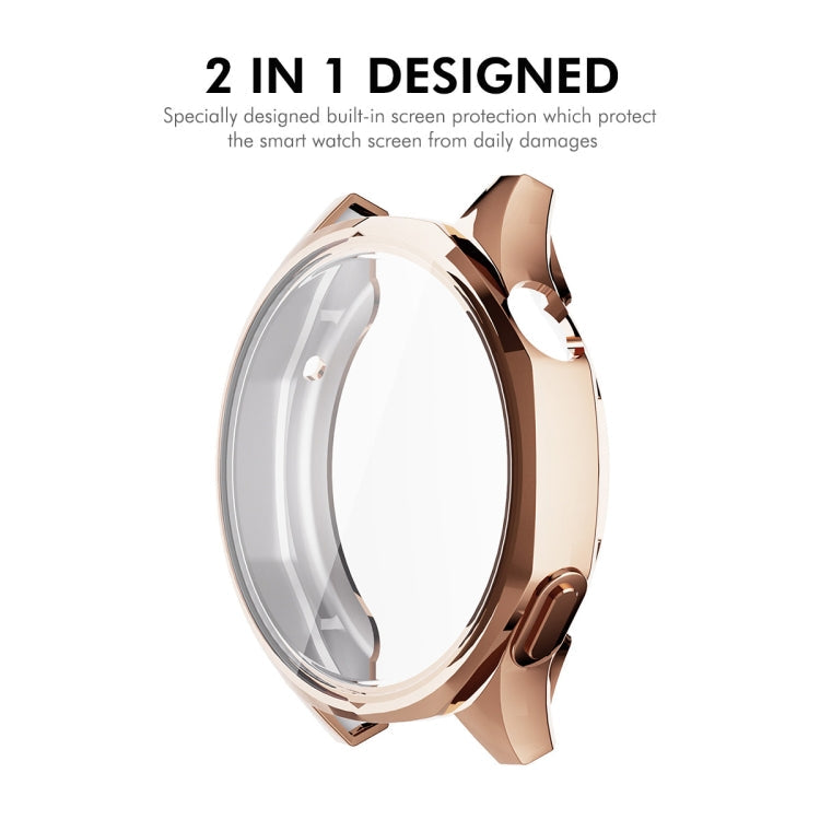 For Huawei Watch GT 5 46mm ENKAY Hat-Prince Electroplated Soft TPU Watch Case with Screen Film(Rose Gold)