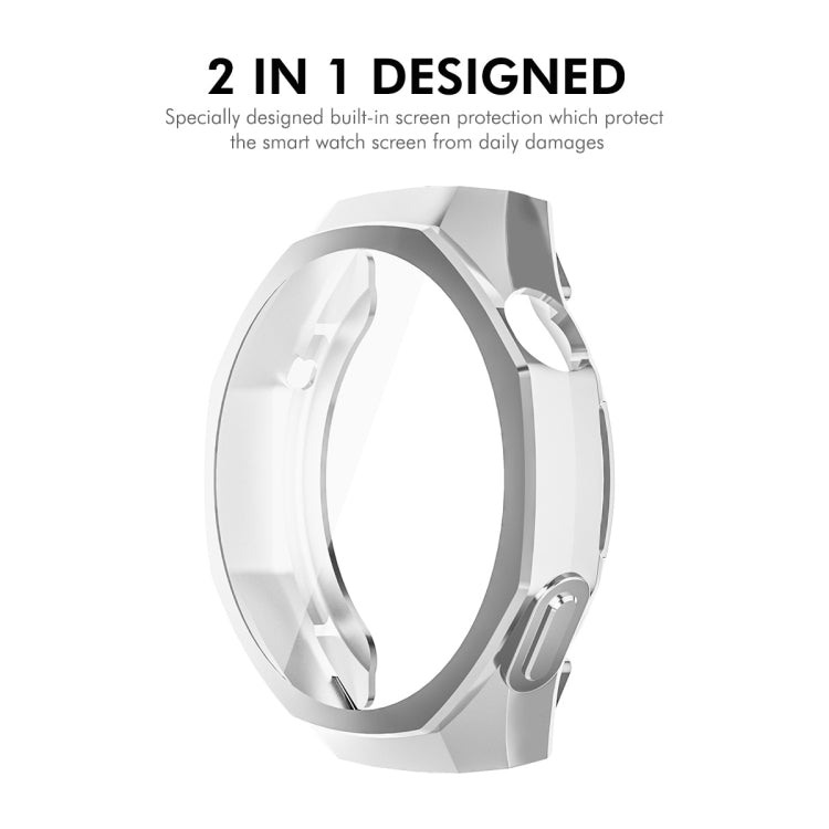 For Huawei Watch GT 5 Pro 46mm ENKAY Hat-Prince Electroplated Soft TPU Watch Case with Screen Film(Silver)