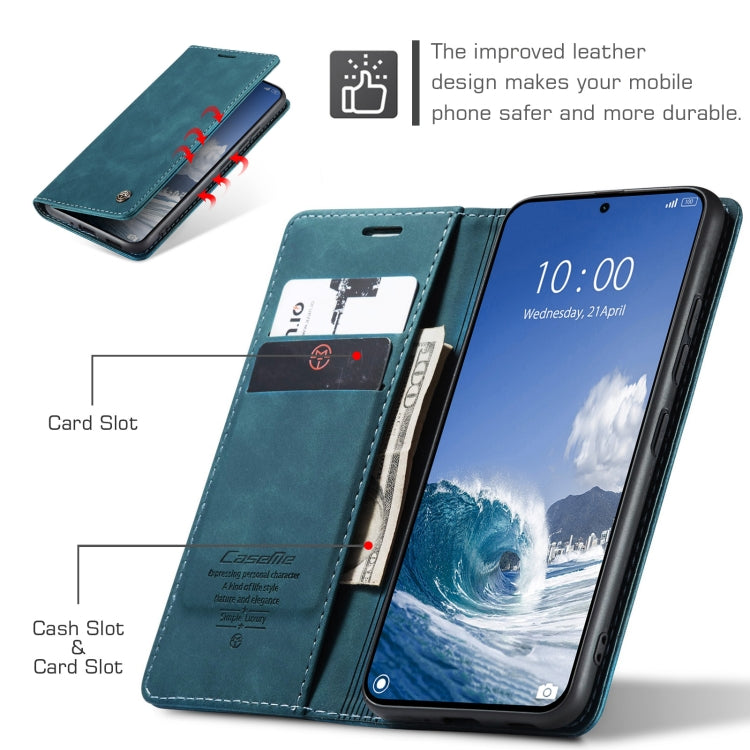 For Xiaomi 14T CaseMe 013 Multifunctional Horizontal Flip Leather Phone Case(Blue)