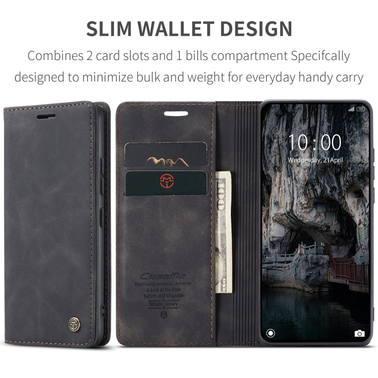 For Xiaomi 14T CaseMe 013 Multifunctional Horizontal Flip Leather Phone Case(Black)