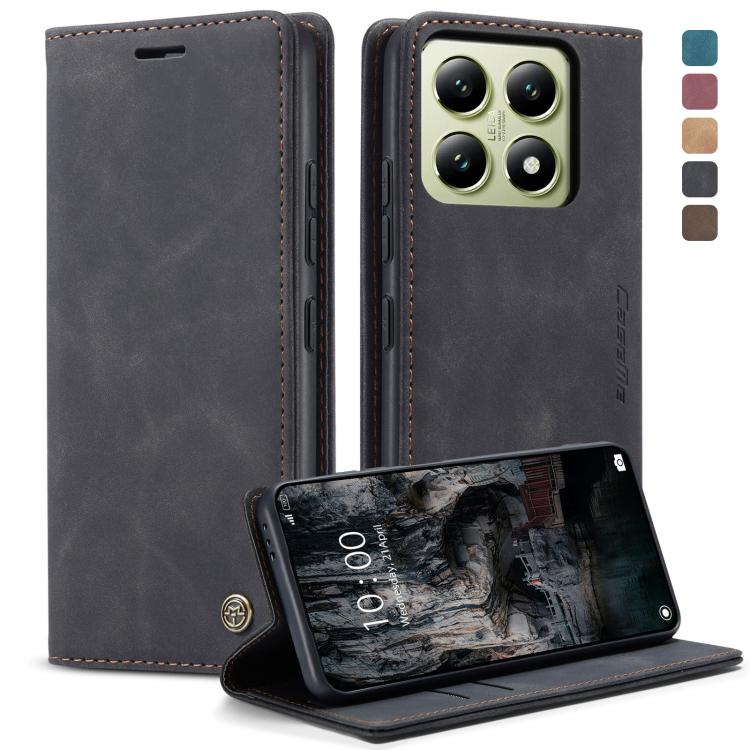For Xiaomi 14T CaseMe 013 Multifunctional Horizontal Flip Leather Phone Case(Black)