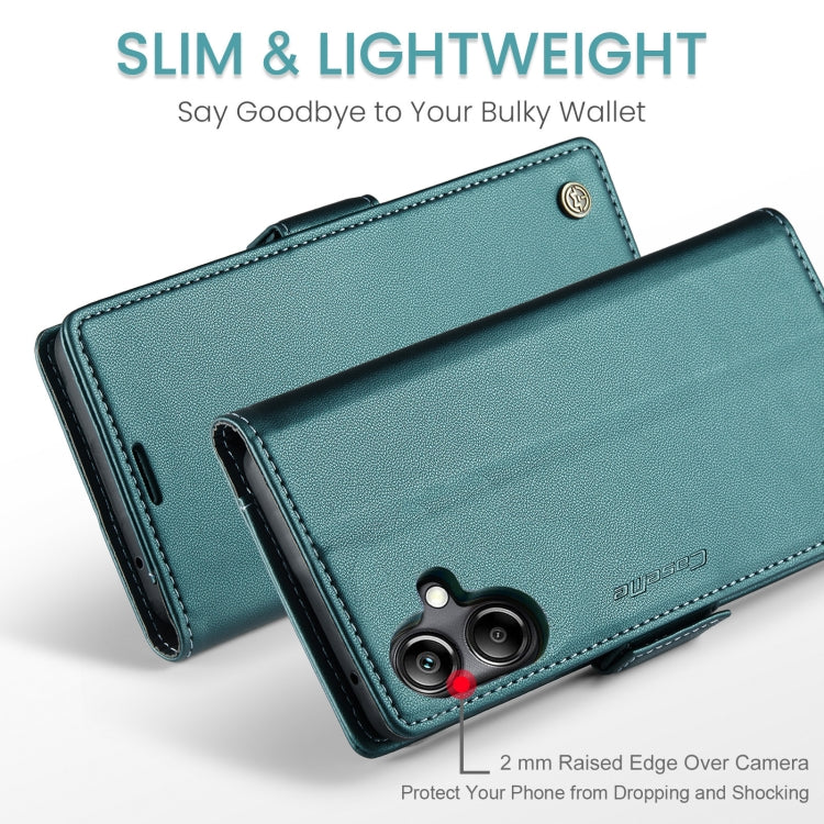 For Samsung Galaxy A07 / A06 CaseMe 023 Butterfly Buckle Litchi Texture RFID Anti-theft Leather Phone Case(Green)