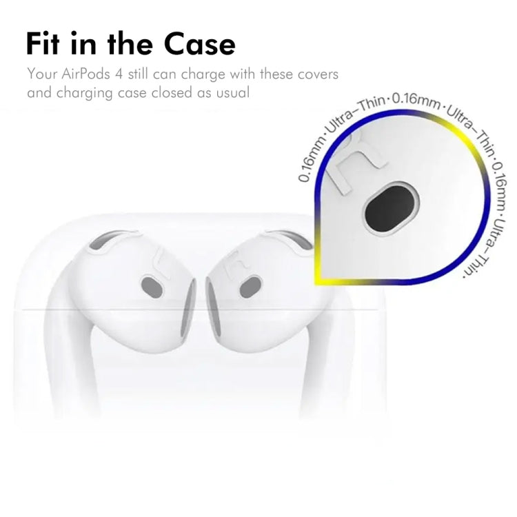 For Apple AirPods 4 2024 ENKAY Hat-Prince Thickened Silicone Case with Hook and Anti-lost Silicone Earbuds(Pine Needle Green)