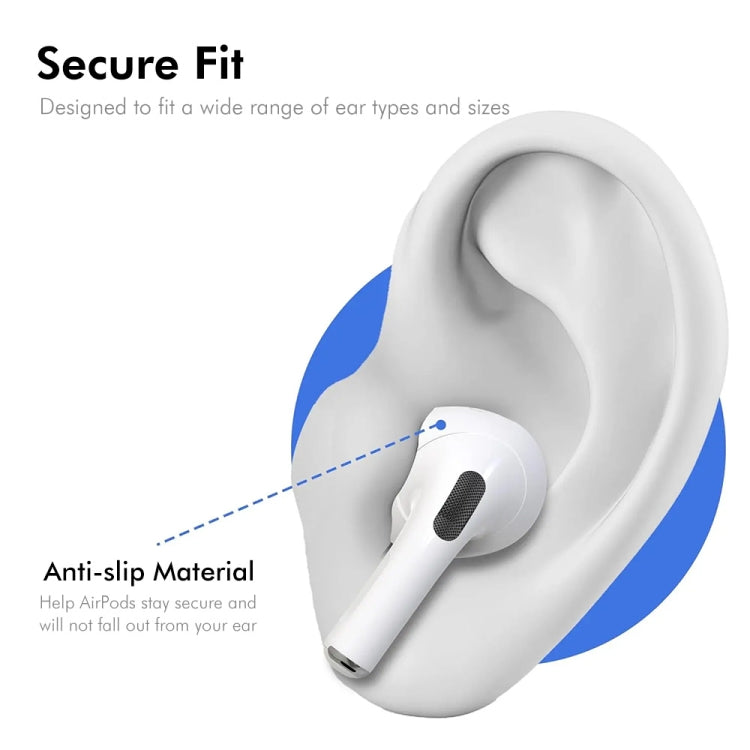 For Apple AirPods 4 2024 ENKAY Hat-Prince Thickened Silicone Case with Hook and Anti-lost Silicone Earbuds(Pine Needle Green)