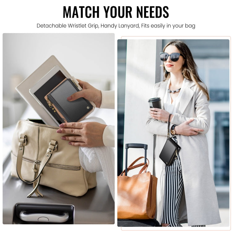 CaseMe-Me60 Multi-functional Anti-theft Swipe Passport Wallet(Black)