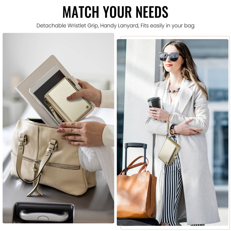 CaseMe-Me60 Multi-functional Anti-theft Swipe Passport Wallet(Gold)