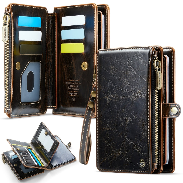 CaseMe-Me60 Multi-functional Anti-theft Swipe Passport Wallet(Brown)