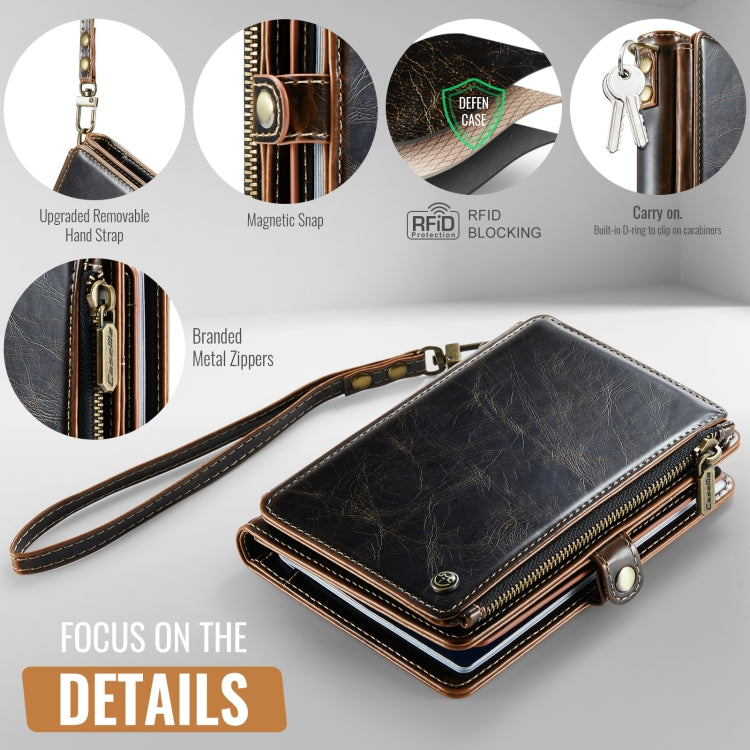 CaseMe-Me60 Multi-functional Anti-theft Swipe Passport Wallet(Brown)