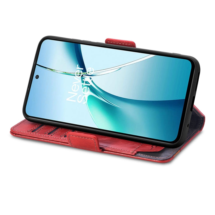 For TCL 50 5G CaseNeo Splicing Dual Magnetic Buckle Leather Phone Case(Red)