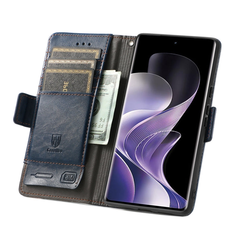 For TCL 50 Pro NxtPaper CaseNeo Splicing Dual Magnetic Buckle Leather Phone Case(Blue)