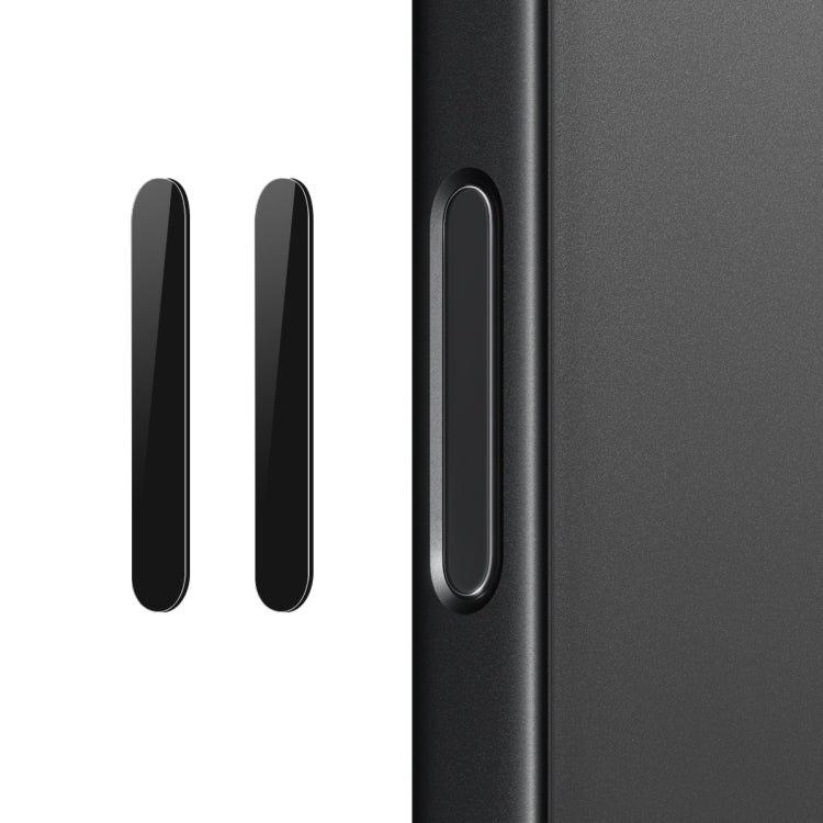 For iPhone 16 / 16 Plus / 16 Pro / 16 Pro Max NORTHJO 2Pcs Camera Control Button Protector Tempered Glass Film(Black)