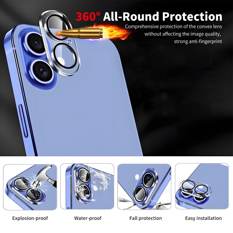 For iPhone 16 ENKAY Hat-Prince Card Slot Wallet TPU Back Leather Phone Case with Lens Film(Dark Blue)