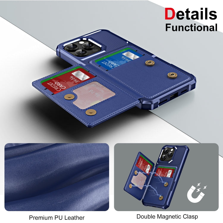 For iPhone 15 Pro ENKAY Hat-Prince Card Slot Wallet TPU Back Leather Phone Case with Lens Film(Black)