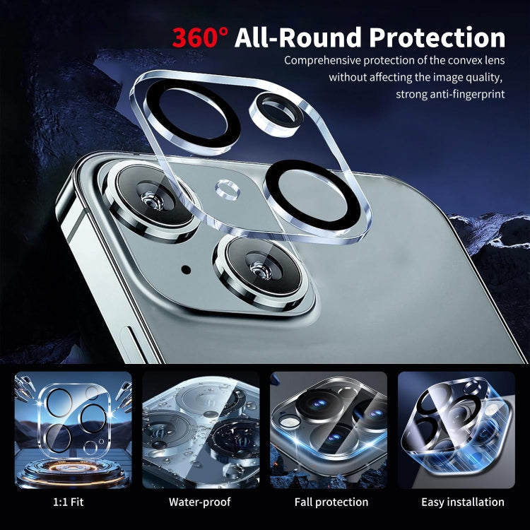 For iPhone 14 Plus ENKAY Hat-Prince Card Slot Wallet TPU Back Leather Phone Case with Lens Film(Dark Blue)