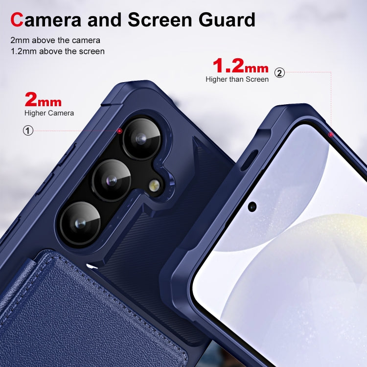 For Samsung Galaxy S24+ 5G ENKAY Hat-Prince Card Slot Wallet TPU Back Leather Phone Case with Lens Film(Cyan)