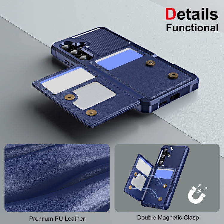 For Samsung Galaxy A55 5G ENKAY Hat-Prince Card Slot Wallet TPU Back Leather Phone Case with Lens Film(Black)