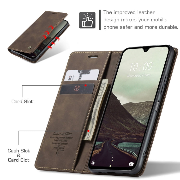 For Redmi 14C CaseMe 013 Multifunctional Horizontal Flip Leather Phone Case(Coffee)