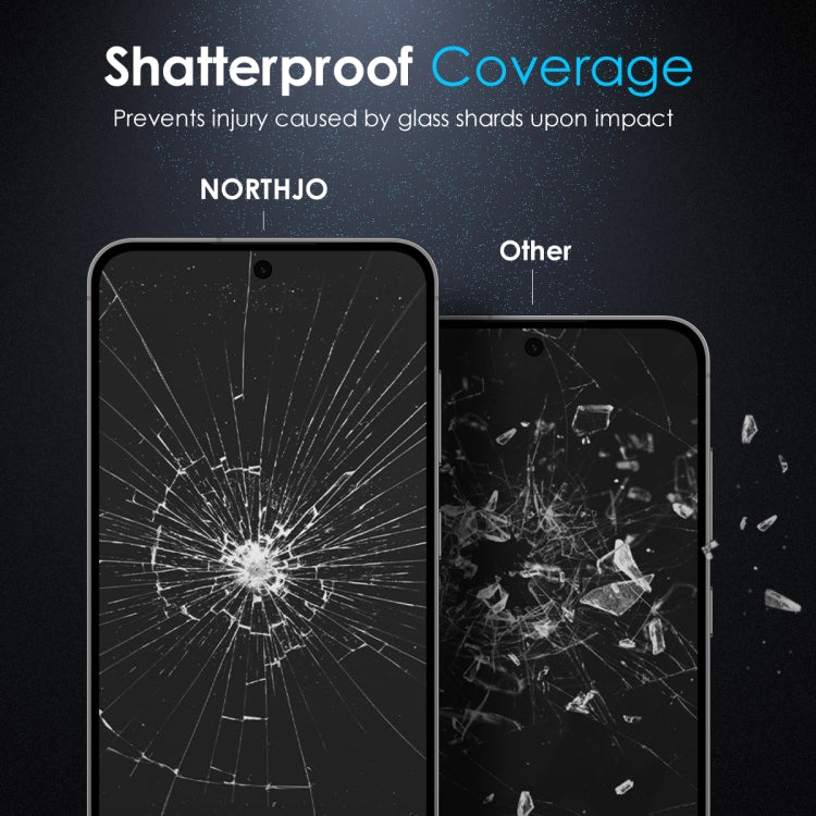 For Samsung Galaxy S23 FE 5G NORTHJO A++ Screen Full Glue Silk Printing Tempered Glass Film