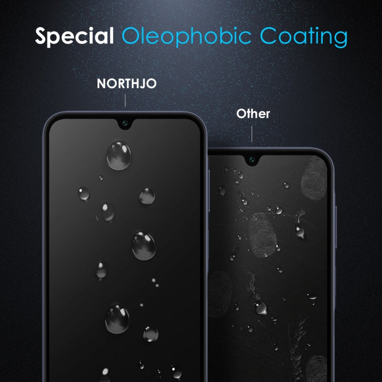 For Samsung Galaxy A16 4G / 5G NORTHJO A++ 28 Degree Privacy Full Glue Silk Printing Tempered Glass Film