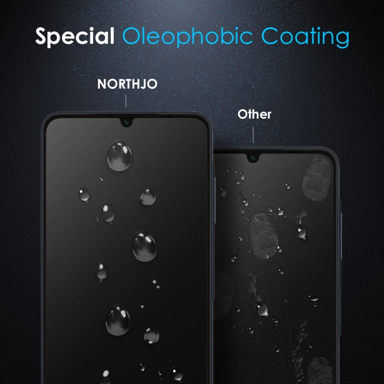 For Samsung Galaxy A06 4G NORTHJO A++ 28 Degree Privacy Full Glue Silk Printing Tempered Glass Film