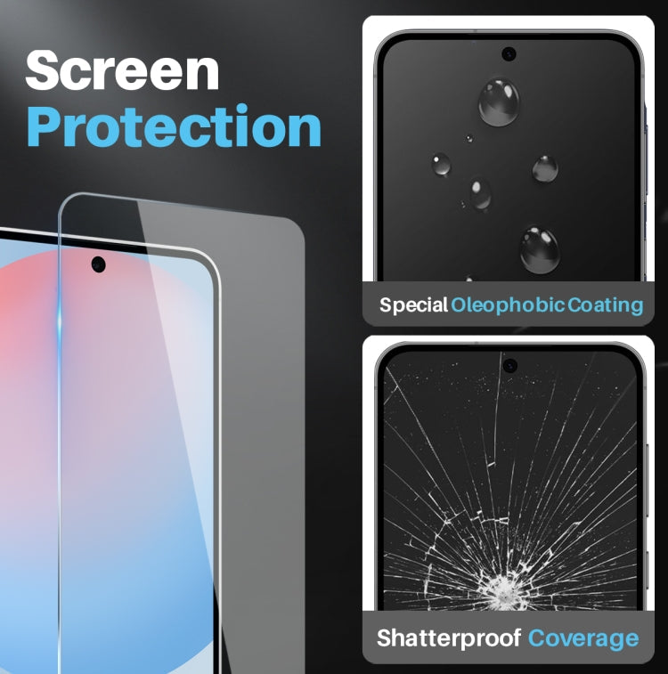 For Samsung Galaxy S24 FE 5G NORTHJO 3 in 1 Clear Phone Case with Screen Protector Lens Film