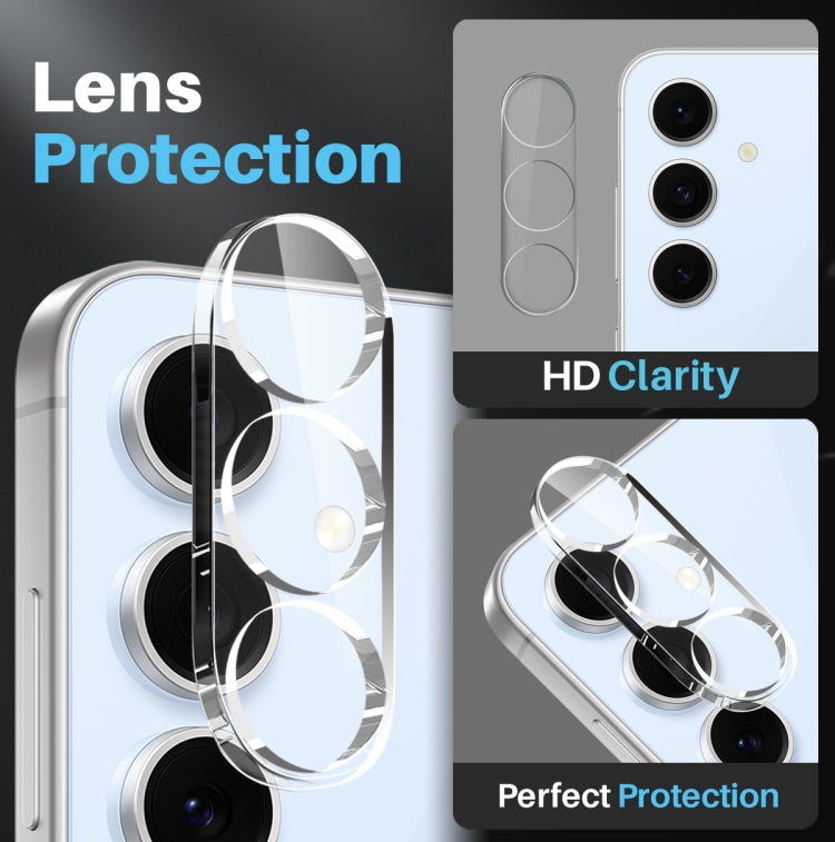 For Samsung Galaxy S24 FE 5G NORTHJO 3 in 1 Clear Phone Case with Screen Protector Lens Film