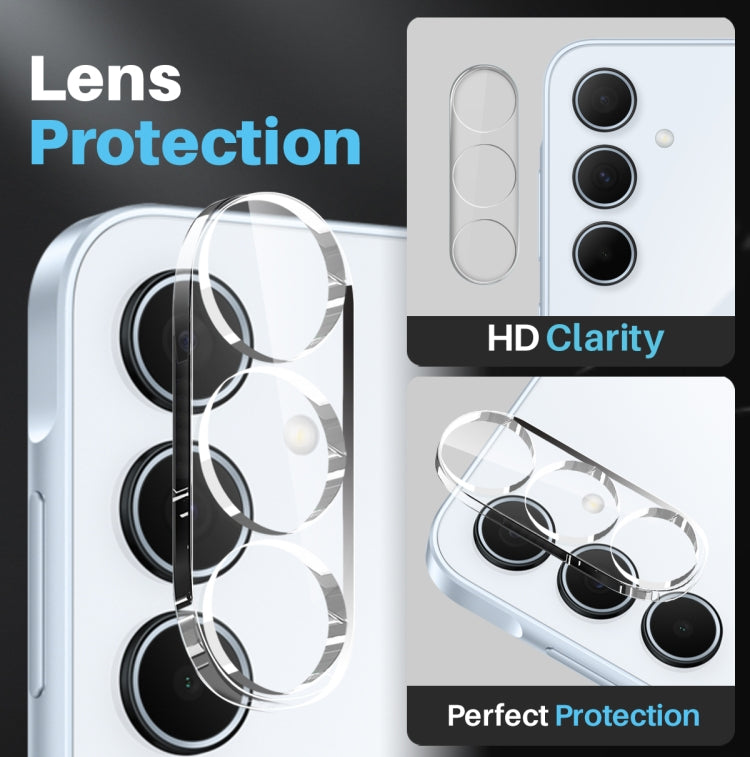 For Samsung Galaxy A35 5G NORTHJO 3 in 1 Clear Phone Case with Screen Protector Lens Film