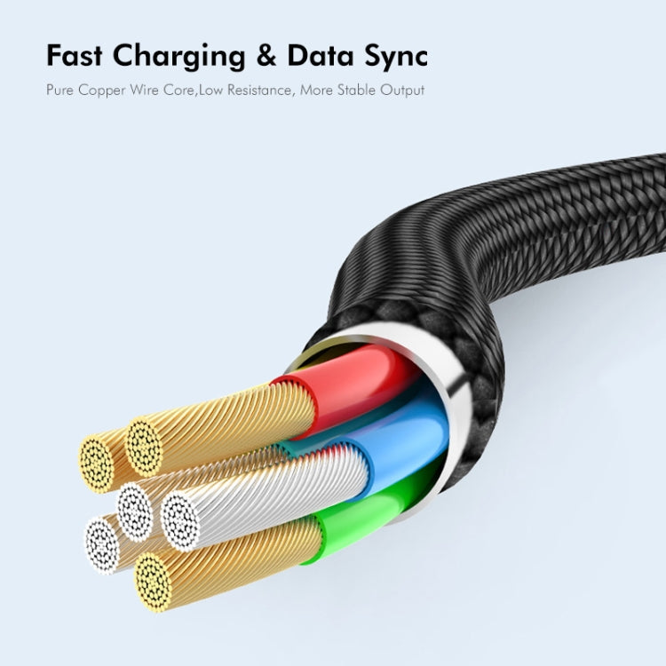 ENKAY ENK-CB170 USB C / Type-C to USB 2.0 B Printer Scanner Nylon Braided Cable, Length:0.5m
