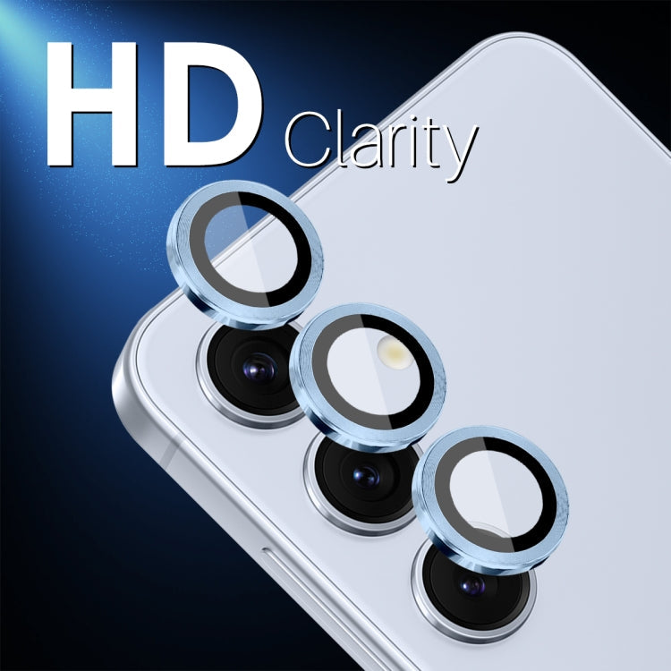 For Samsung Galaxy S25 5G NORTHJO Camera Lens Protector CD Metal Ring Tempered Glass Film(Blue)