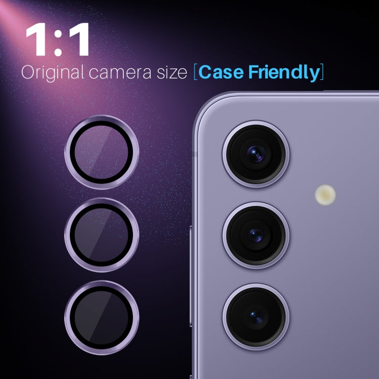For Samsung Galaxy S25+ 5G NORTHJO Camera Lens Protector CD Metal Ring Tempered Glass Film(Purple)