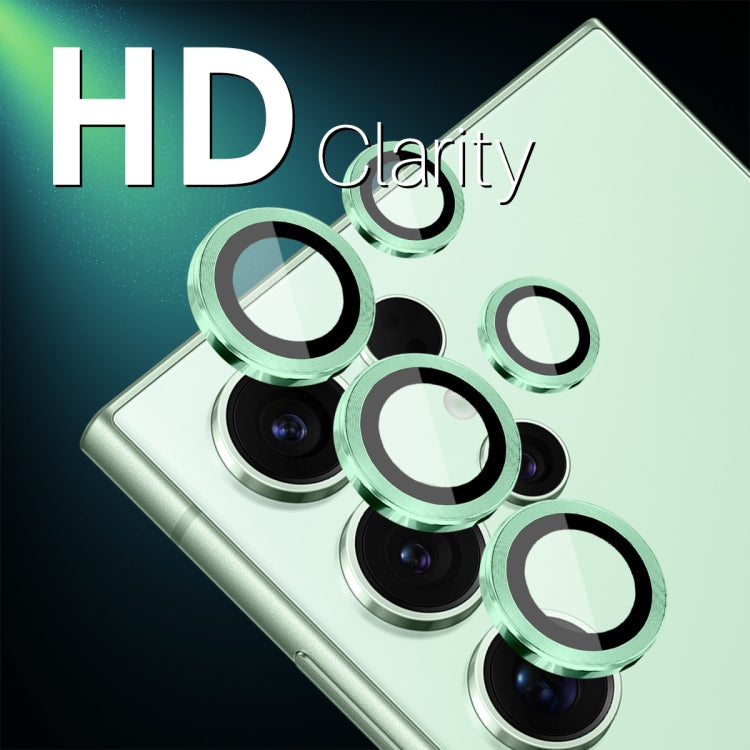 For Samsung Galaxy S25 Ultra 5G NORTHJO Camera Lens Protector CD Metal Ring Tempered Glass Film(Green)