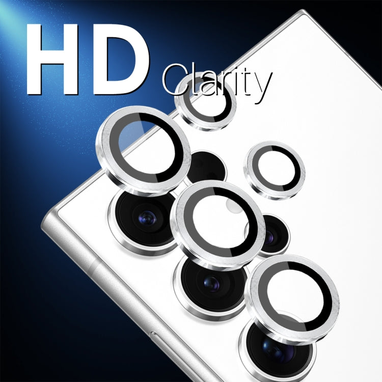 For Samsung Galaxy S25 Ultra 5G NORTHJO Camera Lens Protector CD Metal Ring Tempered Glass Film(Silver)