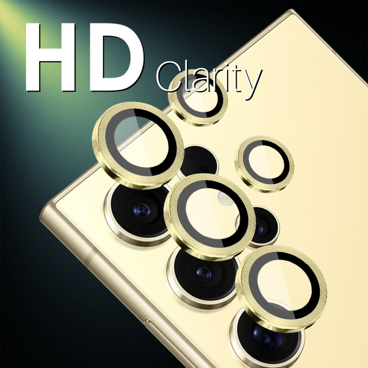 For Samsung Galaxy S25 Ultra 5G NORTHJO Camera Lens Protector CD Metal Ring Tempered Glass Film(Gold)