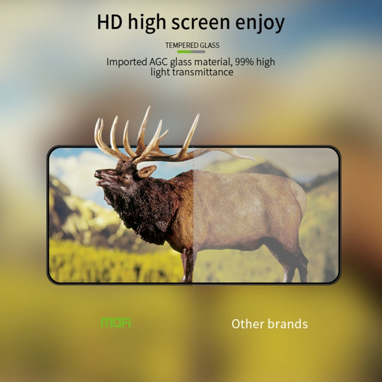 For Honor Magic7 MOFI 9H 3D Explosion-proof Curved Screen Tempered Glass Film(Black)