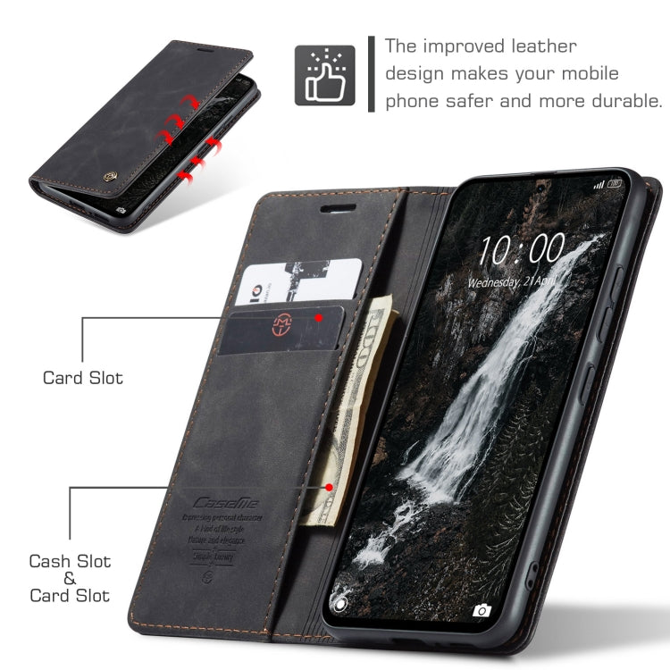 For Redmi Note 14 5G CaseMe 013 Multifunctional Horizontal Flip Leather Phone Case(Black)