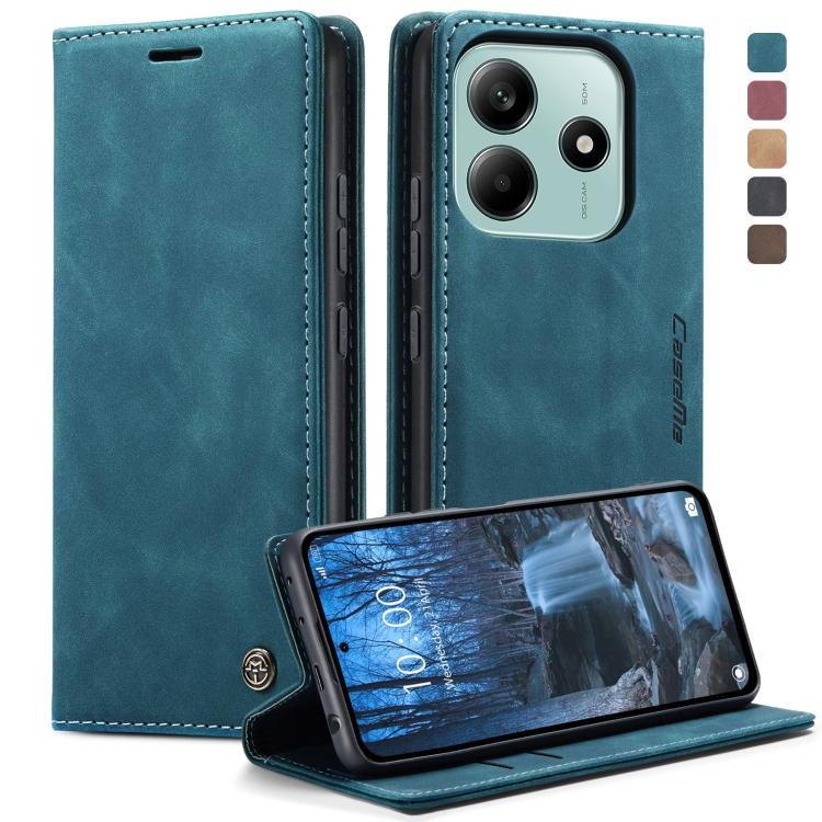 For Redmi Note 14 Pro 5G CaseMe 013 Multifunctional Horizontal Flip Leather Phone Case(Blue)