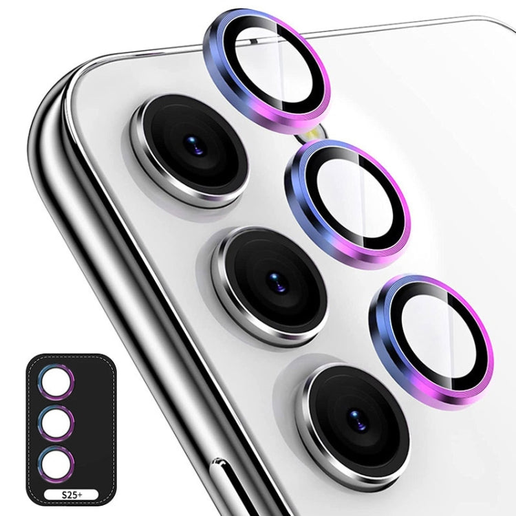 For Samsung Galaxy S25+ 5G ENKAY Hat-Prince 9H Rear Camera Lens Aluminium Alloy Tempered Glass Film(Colorful)