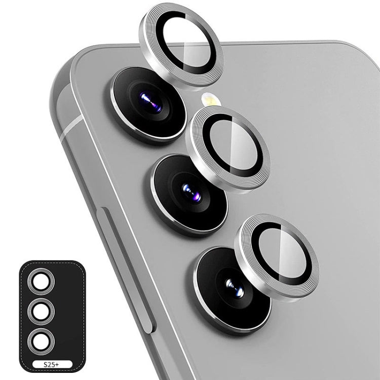 For Samsung Galaxy S25+ 5G ENKAY Hat-Prince 9H Rear Camera Lens Aluminium Alloy Tempered Glass Film(Grey)