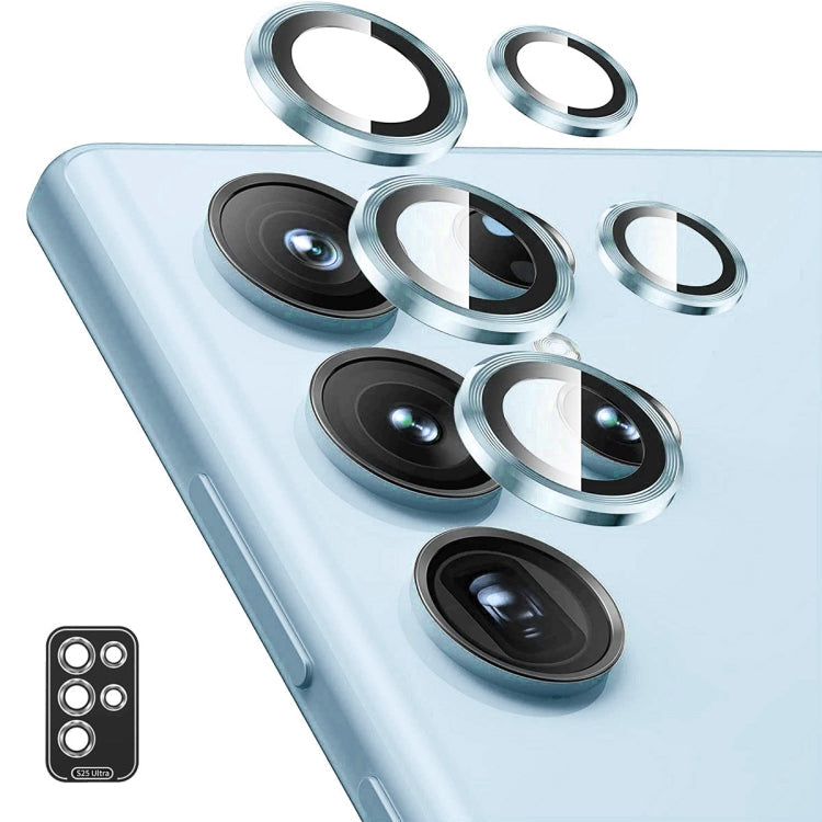 For Samsung Galaxy S25 Ultra 5G ENKAY Hat-Prince 9H Rear Camera Lens Aluminium Alloy Tempered Glass Film(Sierra Blue)