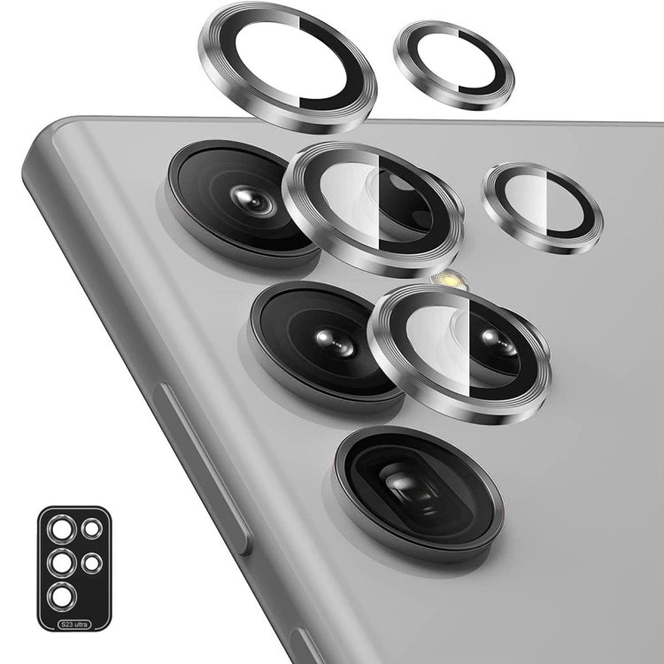For Samsung Galaxy S25 Ultra 5G ENKAY Hat-Prince 9H Rear Camera Lens Aluminium Alloy Tempered Glass Film(Grey)