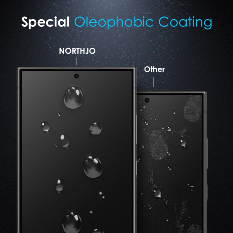 For Samsung Galaxy S24 Ultra 5G NORTHJO A++ Screen Full Glue Silk Printing Tempered Glass Film, Support Fingerprint Unlock