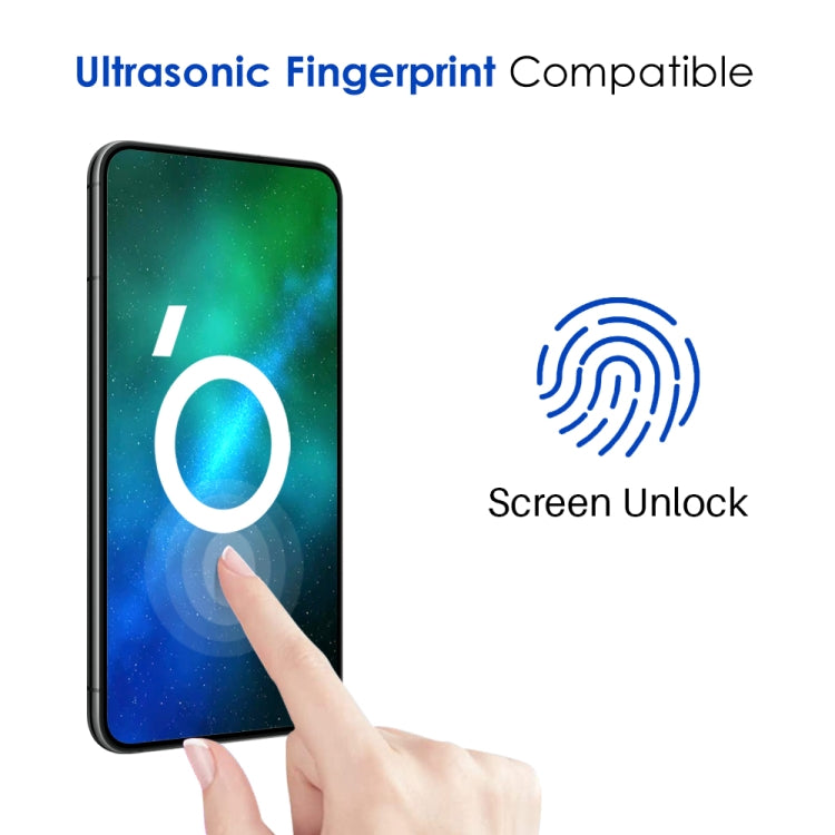 For Samsung Galaxy S22+ 5G NORTHJO A++ Screen Full Glue Silk Printing Tempered Glass Film, Support Fingerprint Unlock