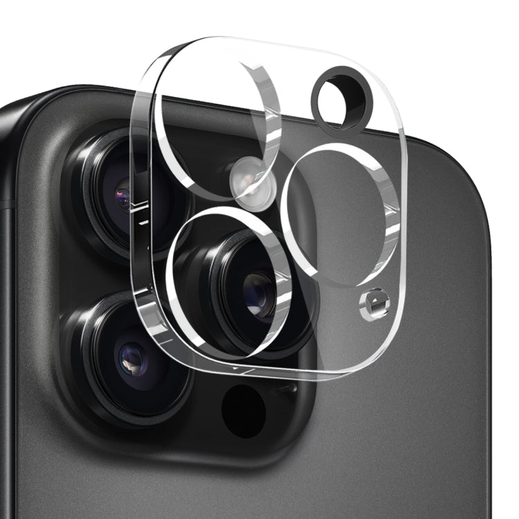 For iPhone 16 Pro NORTHJO 4 in 1 TPU Phone Case with Screen Film and Lens Film and Camera Control Button Cover(Clear)