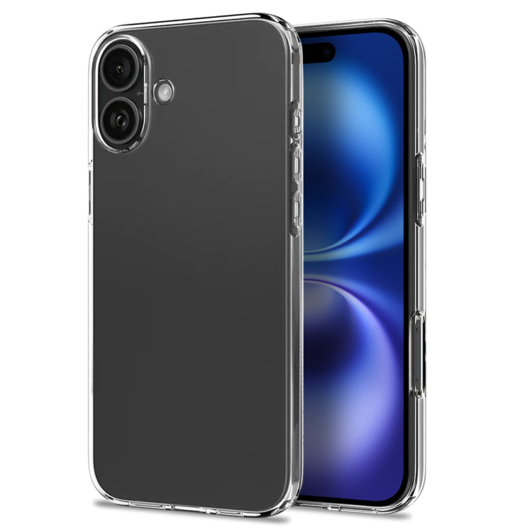 For iPhone 16 Plus NORTHJO 4 in 1 TPU Phone Case with Screen Film and Lens Film and Camera Control Button Cover(Clear)