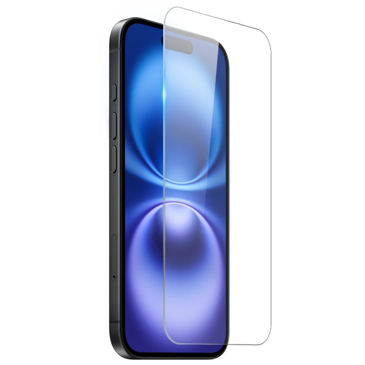 For iPhone 16 Plus NORTHJO 4 in 1 TPU Phone Case with Screen Film and Lens Film and Camera Control Button Cover(Clear)