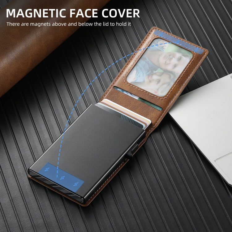 For Google Pixel 6 Pro Suteni H19 Oil Wax 2-in-1 MagSafe Removable Card Box Back Phone Case(Brown)