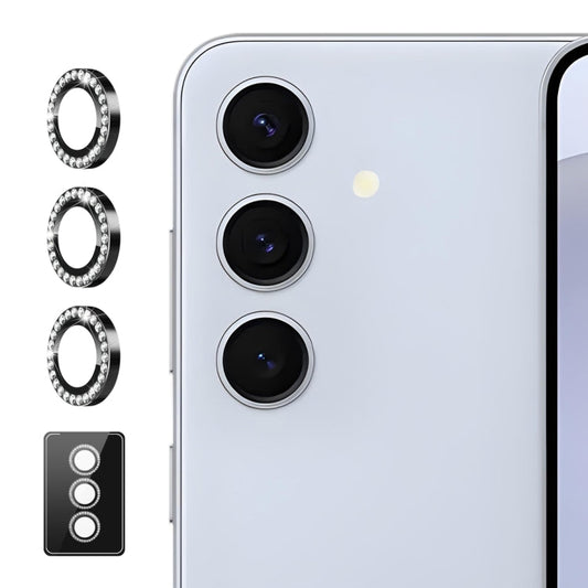 For Samsung Galaxy A15 ENKAY AR Anti-reflection Individual Diamond Ring Camera Lens Glass Full Film(Black)